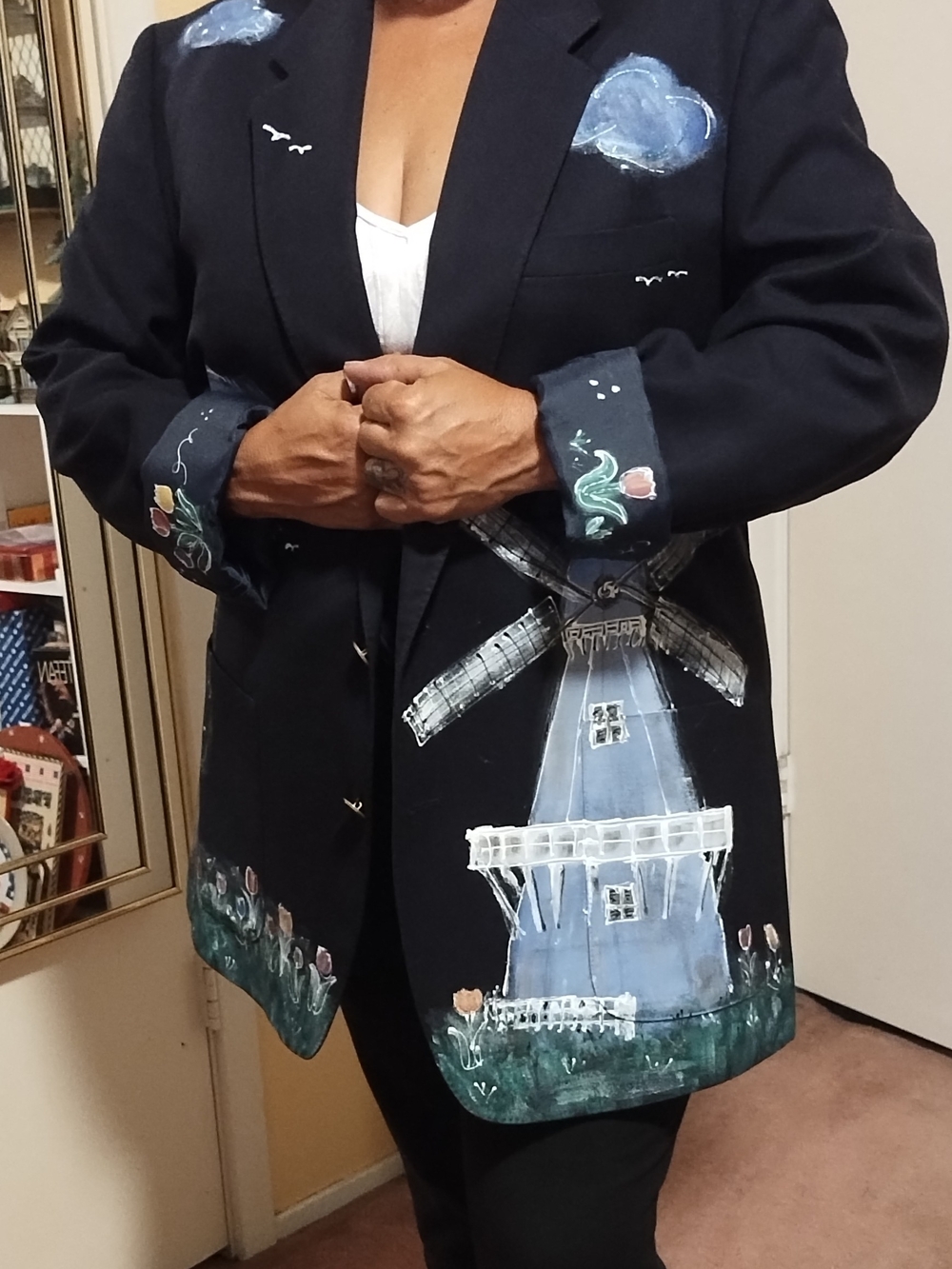 Custom Hand-Painted Windmill Blazer